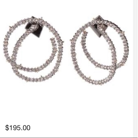 Alexis Bittar Noire Black Crystal Coiled Gold Thorn Orbiting Post Earrings - Picture 15 of 16